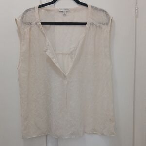 American Eagle Outfitters Cream Sheer Blouse
